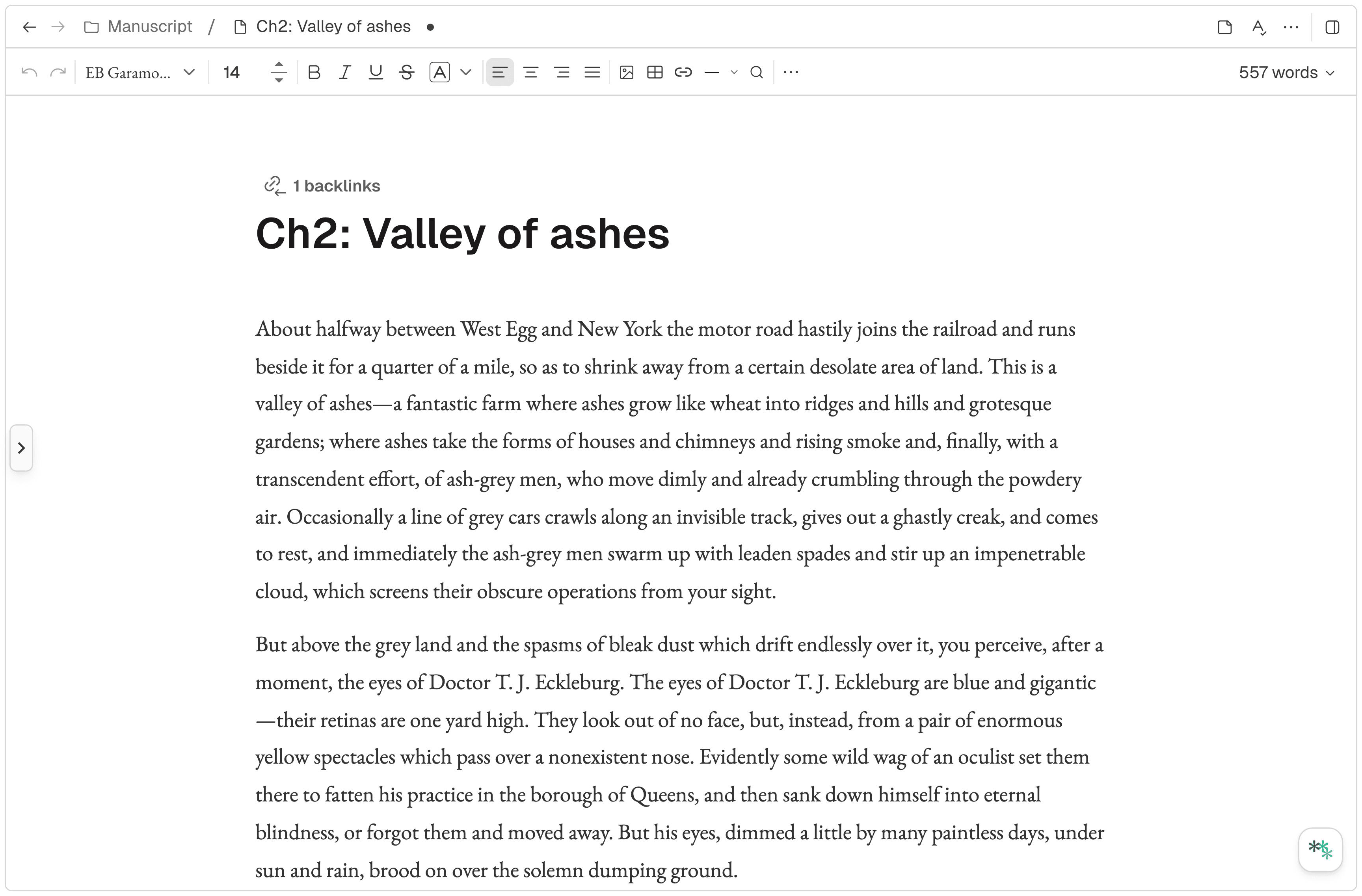 Novela editor — clean, intuitive UI
