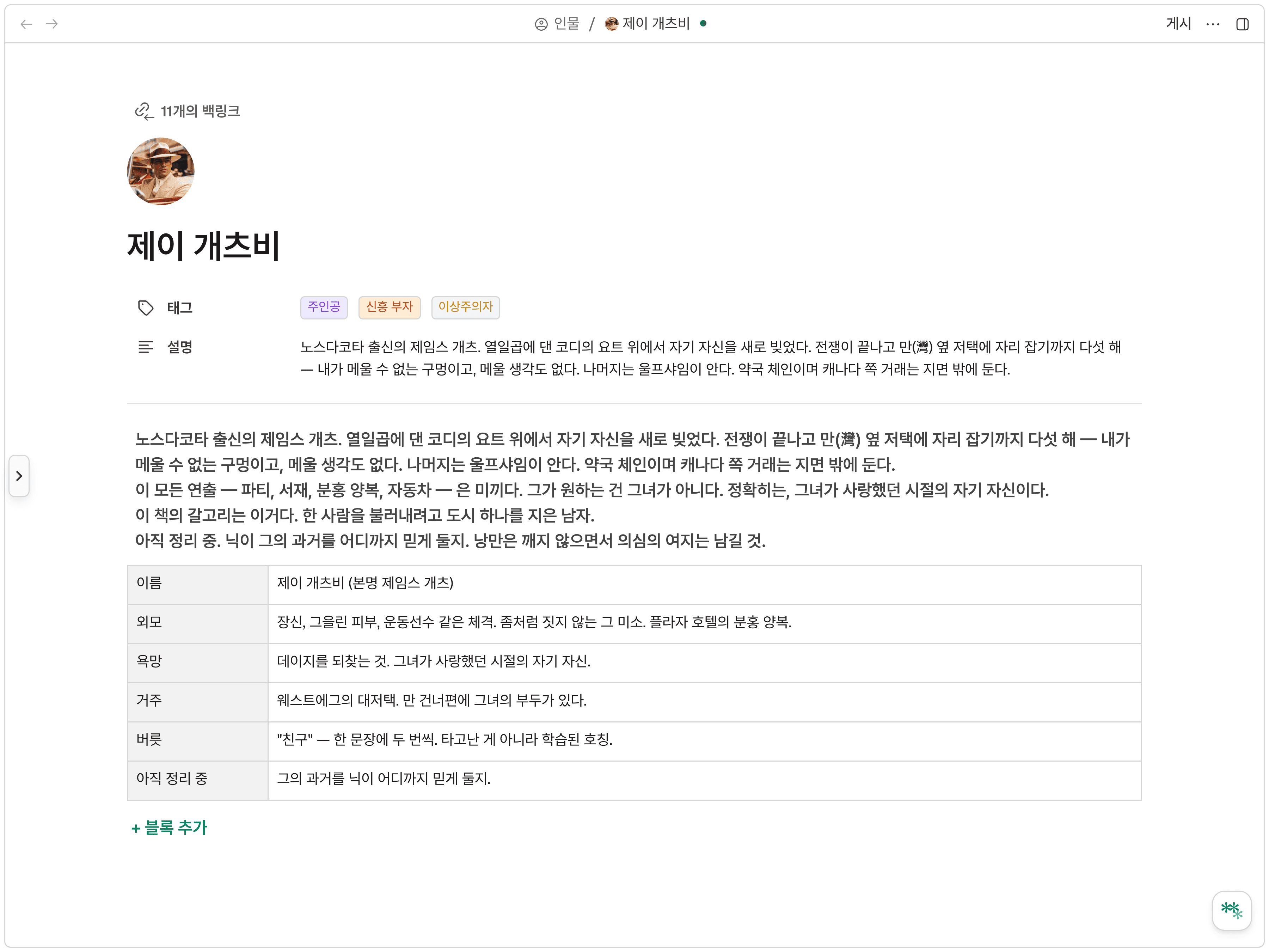 노벨라 인물 프로필